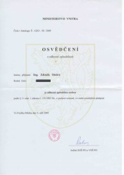 Certifikát OZO